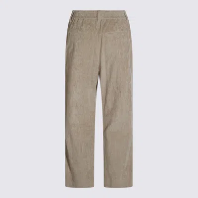 Brunello Cucinelli Women Beige Corduroy Baggy Trousers In Neutral