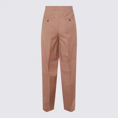 Incotex Beige Wool Pants In Pink