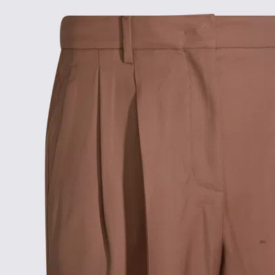 Incotex Beige Wool Pants In Pink