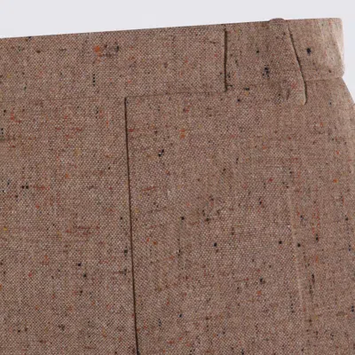 Valentino Wide-leg High Waist Trousers Pleats In Multi