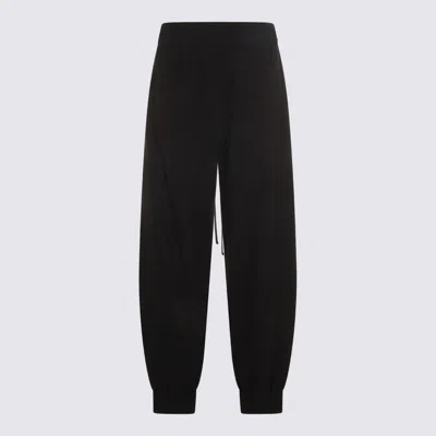 Thom Krom Drawstring Wool Trousers In Black