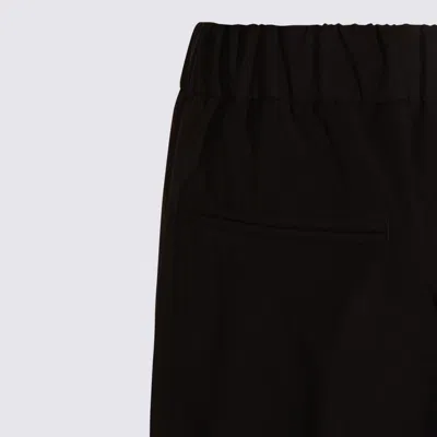 Herno Relaxed Fit Trousers Button Detail In Black