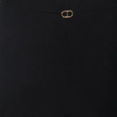 Twinset Pantalone Vita Alta Tecno Nero