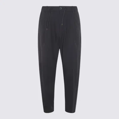 Herno Trousers With Back Pockets And Button Detail In Black