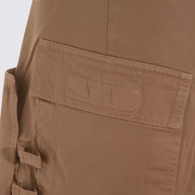 Rick Owens Drkshdw Stefan Wide Leg Cargo Pants In Brown