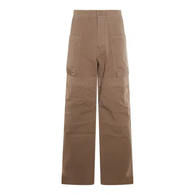 Rick Owens Drkshdw Trousers Dirty Pearl In Brown