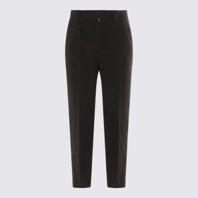 Auralee Pantaloni Gray Brown Hairline In Brown