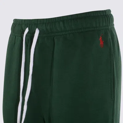 Polo Ralph Lauren Cotton Blend Joggers Featuring Elastic Cuffs And Waistband In Green