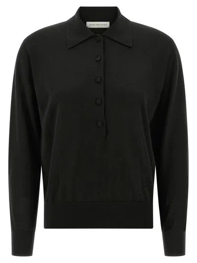 Dries Van Noten Long-sleeved Polo Sweater
