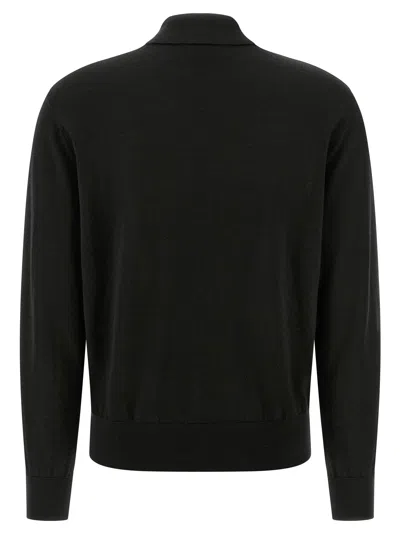 Dries Van Noten Long-sleeved Polo Sweater