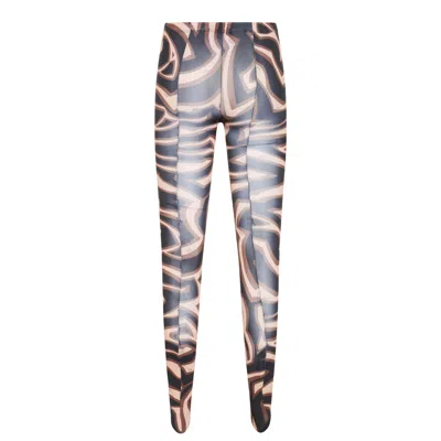 Pucci Sheer Abstract Patterned Hosiery With Elastic Waistband In Multi