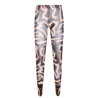 Pucci Sheer Abstract Patterned Hosiery With Elastic Waistband In Multi