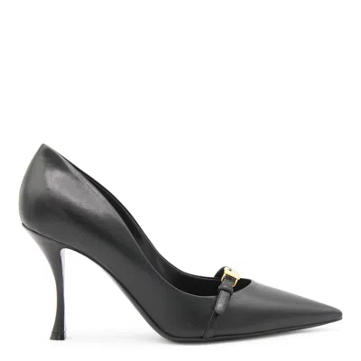 Dolce & Gabbana 90mm Leather Pointed-toe Pumps In Black