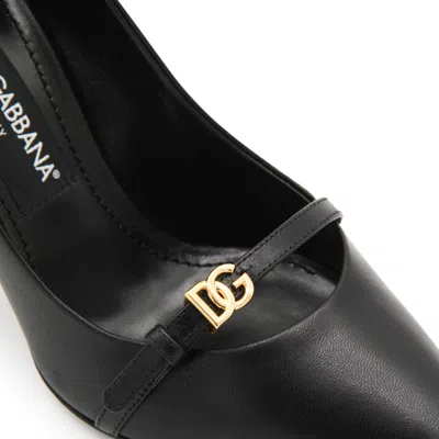 Dolce & Gabbana 90mm Leather Pointed-toe Pumps In Black