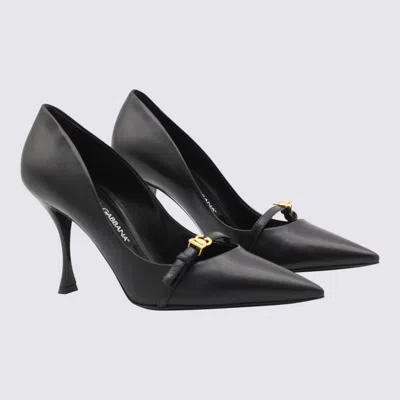 Dolce & Gabbana 90mm Leather Pointed-toe Pumps In Black