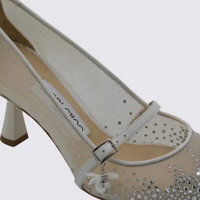 Jimmy Choo 65mm Crystal-embellished Mesh Pumps In Gray