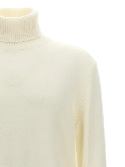 Ballantyne Wool Turtleneck Sweater Sweaters And Cardigans White In Metallic