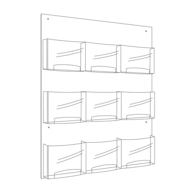 Safco Clear2c 9 Magazine Display - Clear