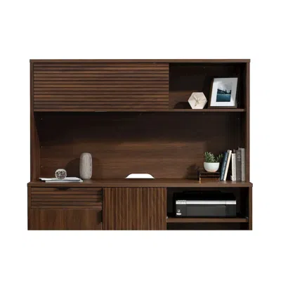 Sauder Englewood Commercial Office Hutch, Spiced Mahogany Finish In Brown