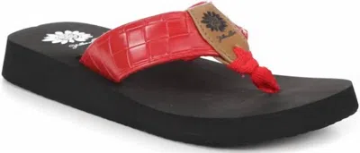 Yellow Box Women's Abenego Flip Flops In Red In Red