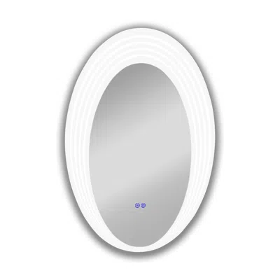Chloelighting Back Lit Oval Touchscreen Led Mirror 3 Color Temperatures 3000k-6000k In White