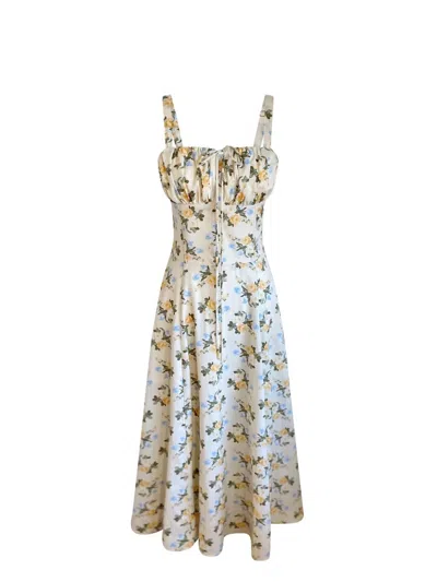 Ariti Kaziris Women's Floral Corset Sundress In Yellow In Neutral