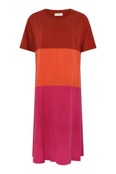 Noen Women's Nordic Oversized Dress In Orange/pink In Multi