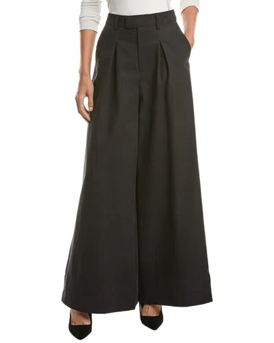 Weworewhat Pleated Wide Leg Trouser In Black