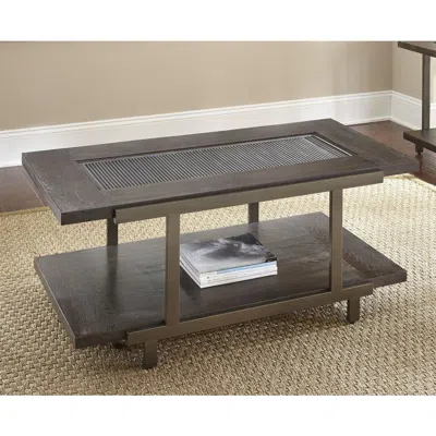 Steve Silver Terrell Cocktail Table With Casters In Gray