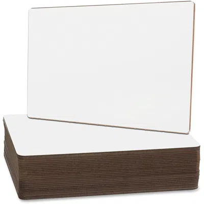 Flipside Unframed Dry Erase Lap Board Class Pack - 9" (0.8 Ft) Width X 12" (1 Ft) Height - White Sur In Brown