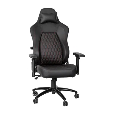 Flash Furniture High Back Gaming Chair With 4d Armrests, Black With Red Stitching In Black
