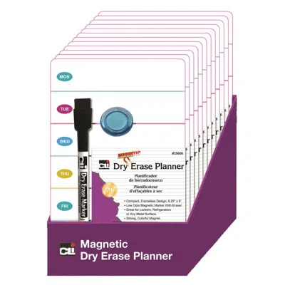 Charles Leonard Mini Magnetic Dry Erase Planning Boards With Marker & Magnet, Set Of 12 In Multi