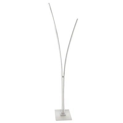 Dainolite 34w Floor Lamp, Mw, Wh Acrylic Diffuser In Metallic