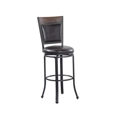 Powell Franklin Swivel Bar Stool In Black