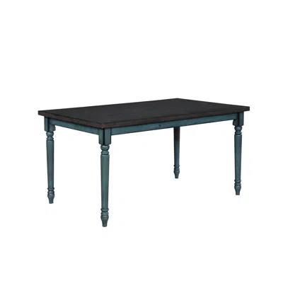 Powell Willow Dining Table In Blue