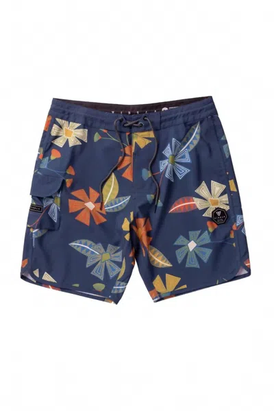 Vissla Men's Tribal Tropics Boardies In Dark Denim In Multi