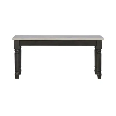 Powell Willow Grey Bench In Black