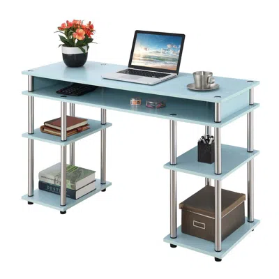 Convenience Concepts Designs2go No Tools Student Desk With Shelves, R4-0537