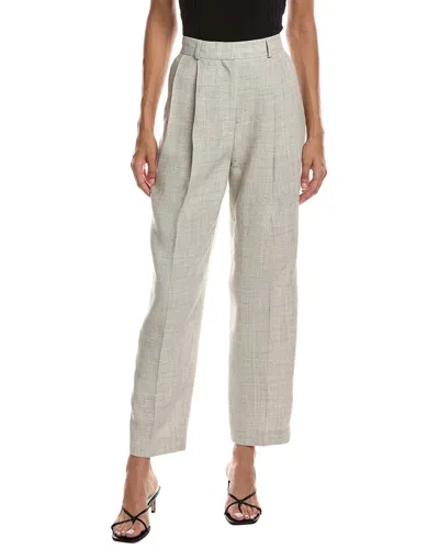 Totême Toteme Linen-blend Trouser In Gray