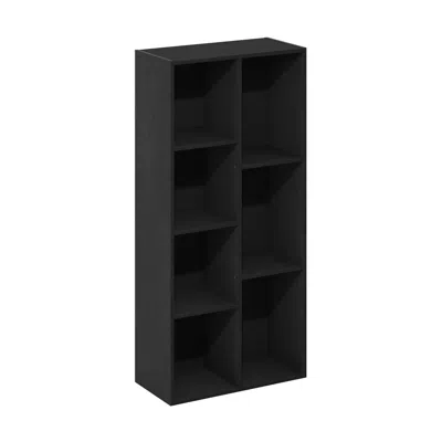 Furinno Luder 7-cube Reversible Open Shelf, Blackwood In Black