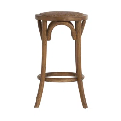Linon Rae Walnut Backless Counter Stool In Brown