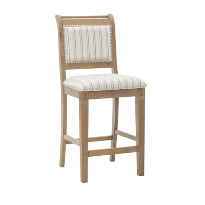 Linon Emmy 26 In Grey Counter Stool In Brown