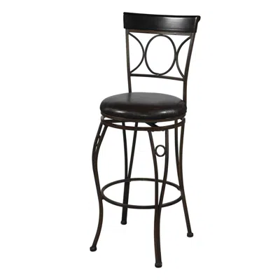 Linon Circles Back Counter Stool 24 In Black