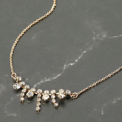 Fashnzfab Brass Metal Bubble Stone Pendant Necklace In Gold