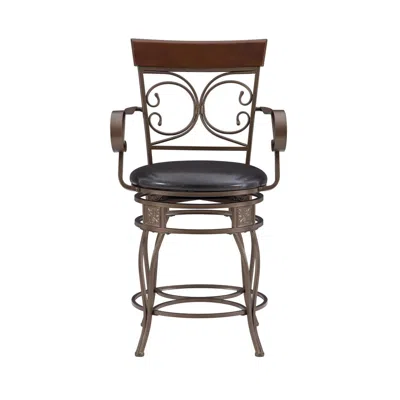 Powell Beeson Big And Tall Counter Stool Arm In Multi