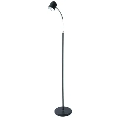 Dainolite 5w Floor Lamp, Satin Black Finish In Multi
