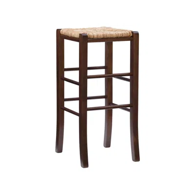 Linon Gianna Backless Barstool Walnut Set Of 2 In Brown