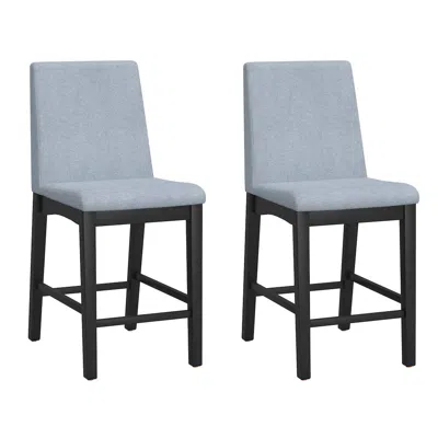 Wallace & Bay Quaint Gathering Height Stools, Set Of 2 In Modern Gray In Gray