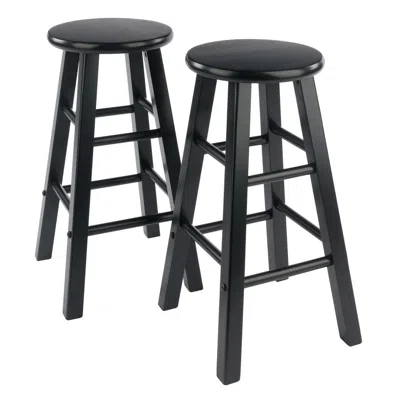 Winsome Wood Element Counter Stools, 2-pc Set, Black