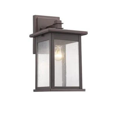 Chloelighting Tristan Transitional 1 Light Rubbed Bronze Outdoor Wall Sconce 14" Height